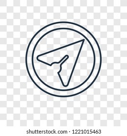 Navigation concept vector linear icon isolated on transparent background, Navigation concept transparency concept in outline style