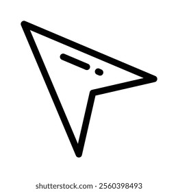 Navigation Cursor vector icon design in solid style