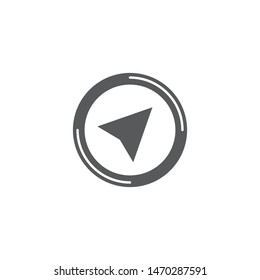 Navigation cursor vector icon symbol isolated on white background