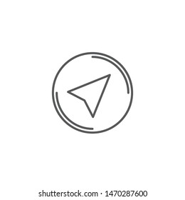 Navigation cursor vector icon symbol isolated on white background
