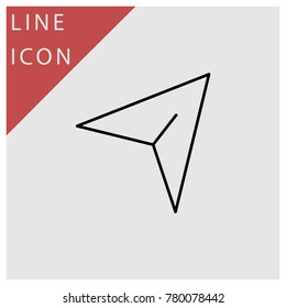 Navigation or cursor vector line icon.