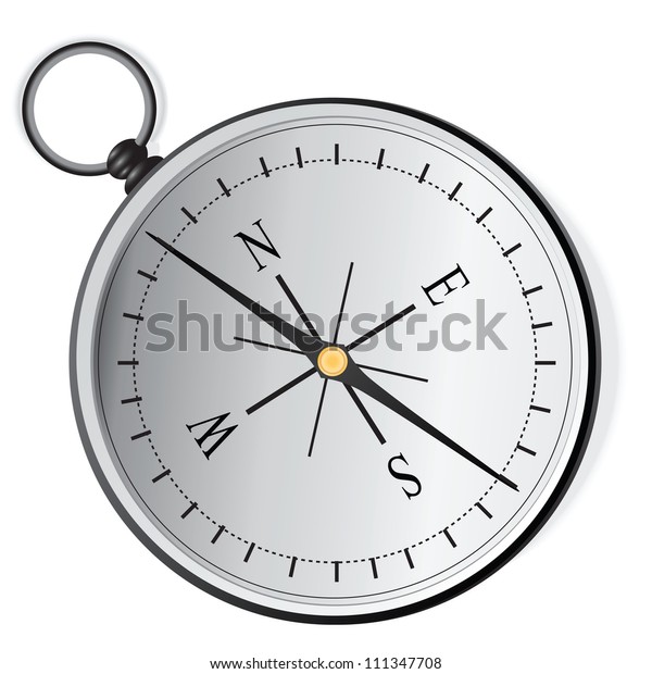 Navigation Device Compass Determine Cardinal Directions Stock Vector ...