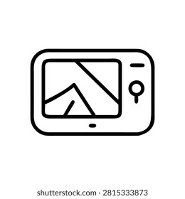 Navigation device displaying map, symbolizing travel, accurate location, route planning, and advanced tracking solutions.