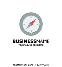 Navigation, Direction, Compass, Gps Business Logo Template. Flat Color