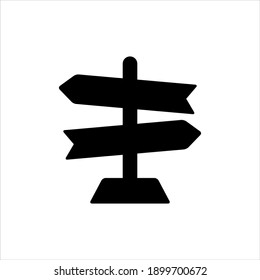 Navigation direction icon on white background