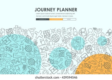 navigation Doodle Website Template Design