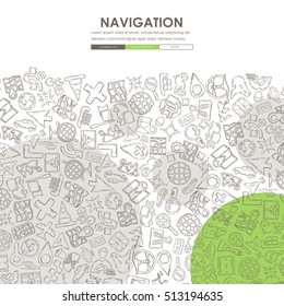 navigation Doodle Website Template Design