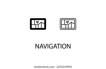 Navigation double icon design stock illustration