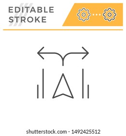 Navigation editable stroke line icon