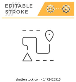 Navigation editable stroke line icon