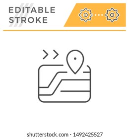 Navigation editable stroke line icon