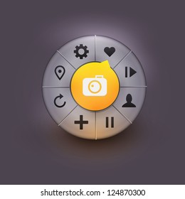 Navigation element for camera