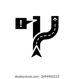 Navigation Fastest Filled Icon Vector illustration