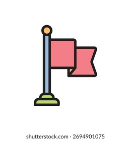 Ilustração do vetor de ícone do sinalizador de navegação