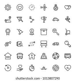 Navigation flat icon set. Single high quality outline symbol of info for web design or mobile app. Thin line signs for design logo, visit card, etc. Outline logo of graphic navigation