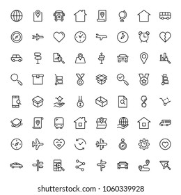 Navigation flat icon set. Single high quality outline symbol of info for web design or mobile app. Thin line signs for design logo, visit card, etc. Outline logo of graphic navigation