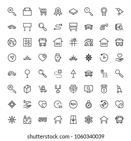 Navigation flat icon set. Single high quality outline symbol of info for web design or mobile app. Thin line signs for design logo, visit card, etc. Outline logo of graphic navigation