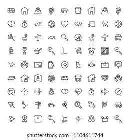 Navigation flat icon set. Single high quality outline symbol of info for web design or mobile app. Thin line signs for design logo, visit card, etc. Outline logo of graphic navigation