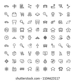 Navigation flat icon set. Single high quality outline symbol of info for web design or mobile app. Thin line signs for design logo, visit card, etc. Outline logo of graphic navigation