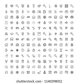 Navigation flat icon set. Single high quality outline symbol of info for web design or mobile app. Thin line signs for design logo, visit card, etc. Outline logo of graphic navigation