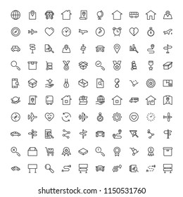 Navigation flat icon set. Single high quality outline symbol of info for web design or mobile app. Thin line signs for design logo, visit card, etc. Outline logo of graphic navigation