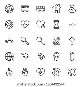 Navigation flat icon set. Single high quality outline symbol of info for web design or mobile app. Thin line signs for design logo, visit card, etc. Outline logo of graphic navigation