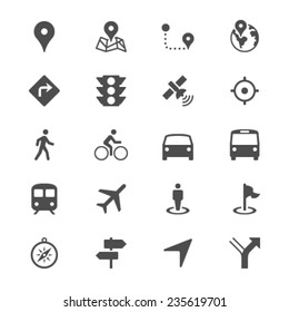 Navigation flat icons