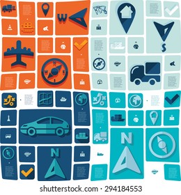 navigation flat infographic