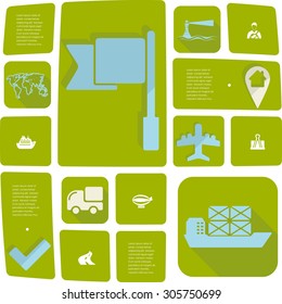 navigation flat infographic