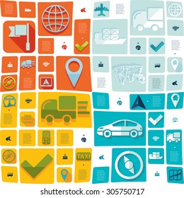 navigation flat infographic