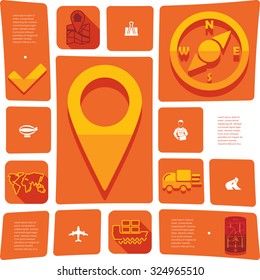 navigation flat infographic