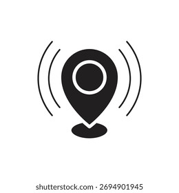 Navigation Geolocation Filled Icon Vector illustration