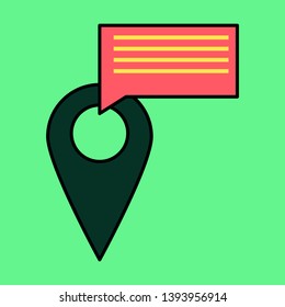 Navigation geolocation icon. vector illustration in flat design on background
