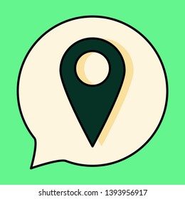 Navigation geolocation icon. vector illustration in flat design on background