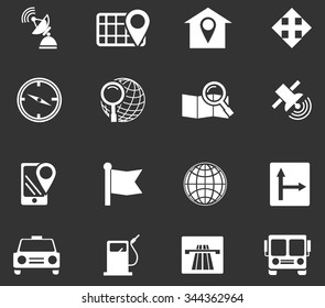 Navigation glossy web icon set