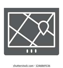 Navigation glyph icon, location and map, gps sign, vector graphics, a solid pattern on a white background, eps 10.