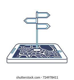 navigation gps device and city map with pins technology and traveling concept