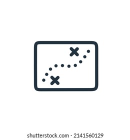 Navigation or gps icon isolated on a white background. navigation symbols for web and mobile applications. Line vector sign.