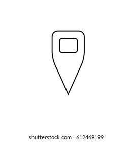 Navigation (Gps) icon, thin line google map icon - vector illustration