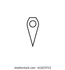Navigation (Gps) icon, thin line google map icon - vector illustration