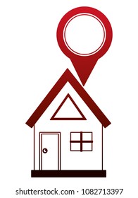 navigation gps location house pin map