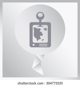 Navigation and GPS in smart watch icon. Vector illustration.