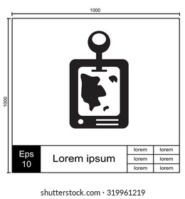 Navigation and GPS in smart watch icon. Vector illustration.