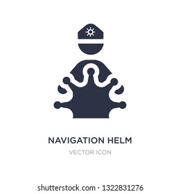 navigation helm icon on white background. Simple element illustration from People concept. navigation helm sign icon symbol design.