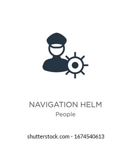 Navigation helm icon vector. Trendy flat navigation helm icon from people collection isolated on white background. Vector illustration can be used for web and mobile graphic design, logo, eps10
