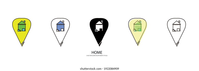 icono de tipo de vector de inicio de navegación