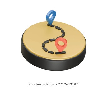 Navigationssymbol 3D-Illustrationsrenderung