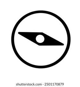 Navigation Icon Badge Vector in black and white