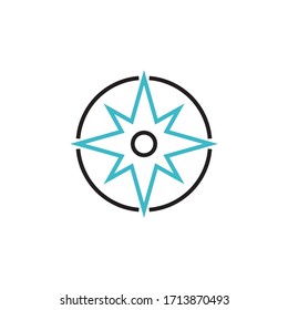 navigation icon color line vector illustration. isolated on white background