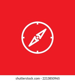 Navigation icon, compass graphic resource mockup, vector illustration.